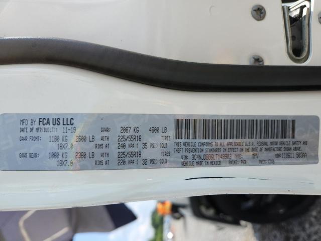 3C4NJDBB6LT149903 - 2020 JEEP COMPASS LATITUDE WHITE photo 14