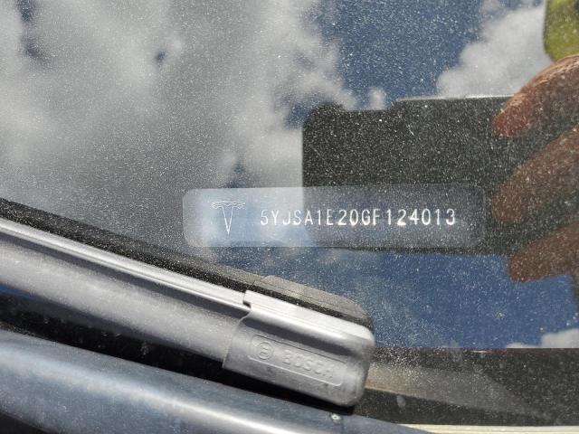 5YJSA1E20GF124013 - 2016 TESLA MODEL S أحمر صورة 12