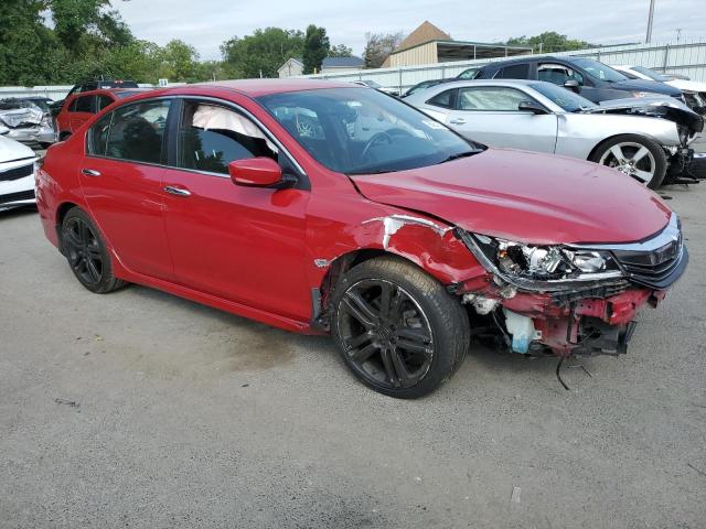 1HGCR2F59GA145612 - 2016 HONDA ACCORD SPORT RED photo 4