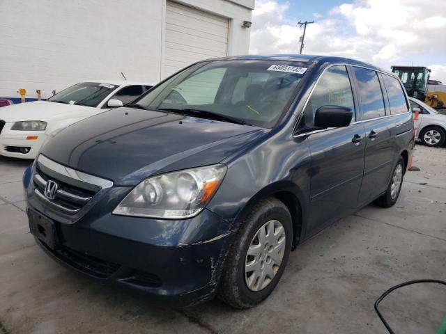 5FNRL38205B111579 - 2005 HONDA ODYSSEY LX GRAY photo 2