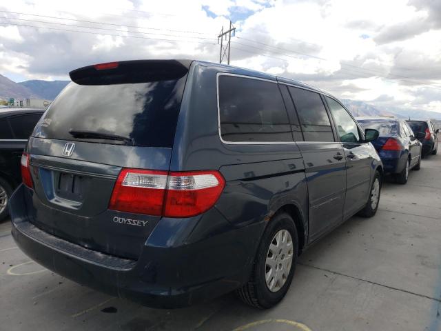 5FNRL38205B111579 - 2005 HONDA ODYSSEY LX GRAY photo 4