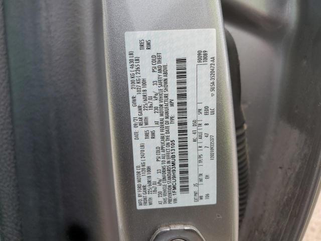 1FMCU9H93MUB13105 - 2021 FORD ESCAPE SEL SILVER photo 12