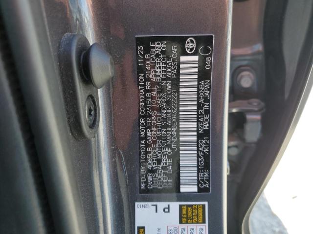 JTND4MBEXR3222221 - 2024 TOYOTA COROLLA SE GRAY photo 12