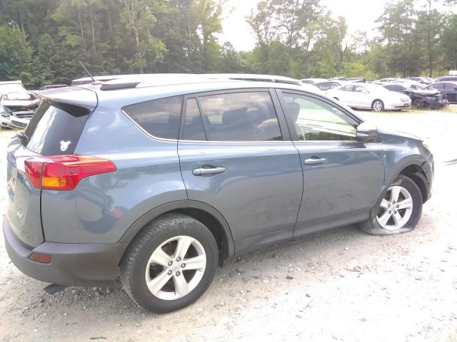JTMWFREV5ED038597 - 2014 TOYOTA RAV4 XLE BLUE photo 3