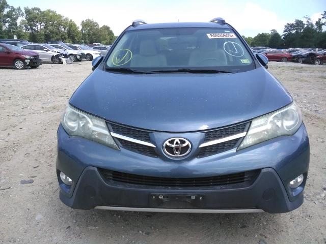 JTMWFREV5ED038597 - 2014 TOYOTA RAV4 XLE BLUE photo 5