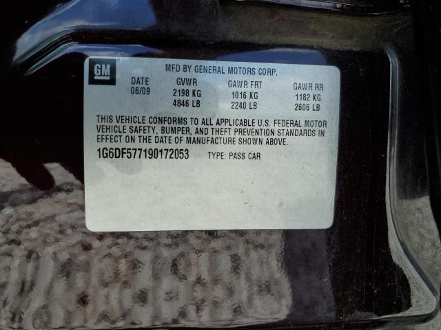 1G6DF577190172053 - 2009 CADILLAC CTS PURPLE photo 12