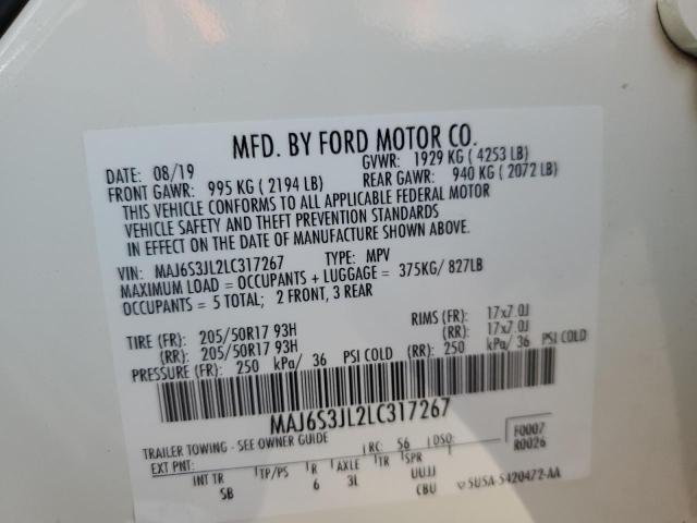MAJ6S3JL2LC317267 - 2020 FORD ECOSPORT SES Ağ foto 13