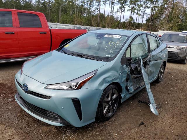 JTDKAMFU8M3148506 - 2021 TOYOTA PRIUS SPECIAL EDITION GREEN photo 2