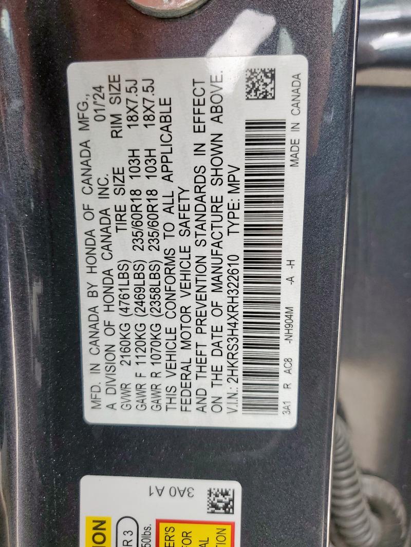 2HKRS3H4XRH322610 - 2024 HONDA CR-V EX Boz foto 14