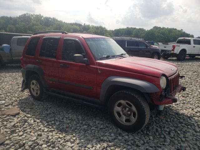 1J8GL48K27W511616 - 2007 JEEP LIBERTY SPORT RED photo 4