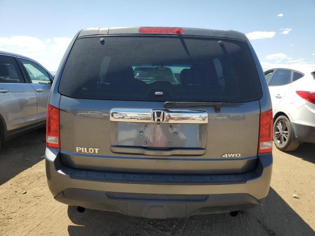 5FNYF4H28DB044592 - 2013 HONDA PILOT LX GRAY photo 6