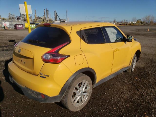 JN8AF5MV6FT562597 - 2015 NISSAN JUKE S YELLOW photo 4