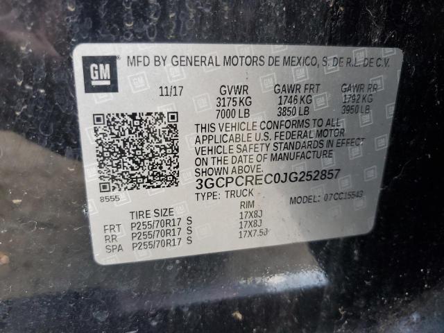 3GCPCREC0JG252857 - 2018 CHEVROLET SILVERADO C1500 LT Қара фото 13