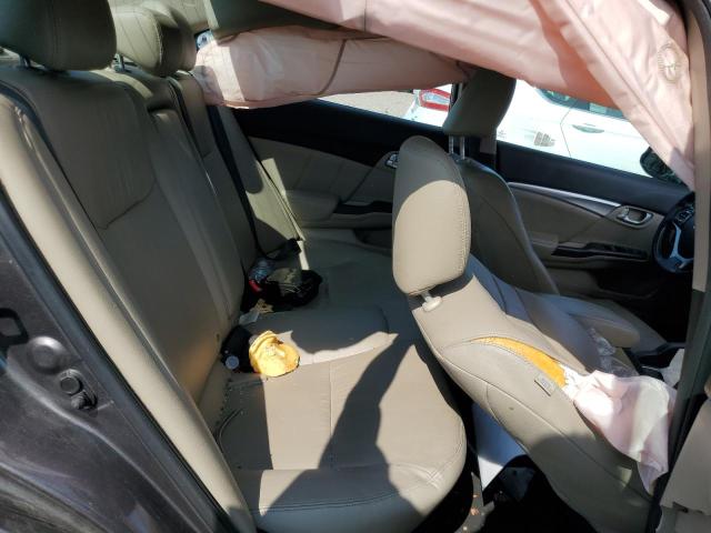 19XFB2F93DE277888 - 2013 HONDA CIVIC EXL ნაცრისფერი ფოტო 10