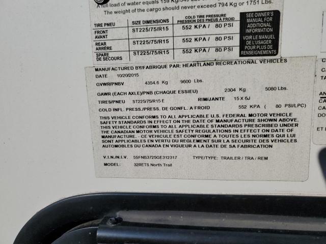 5SFNB3725GE312317 - 2016 HEART LAND NORTHTRAIL 双色 照片 10