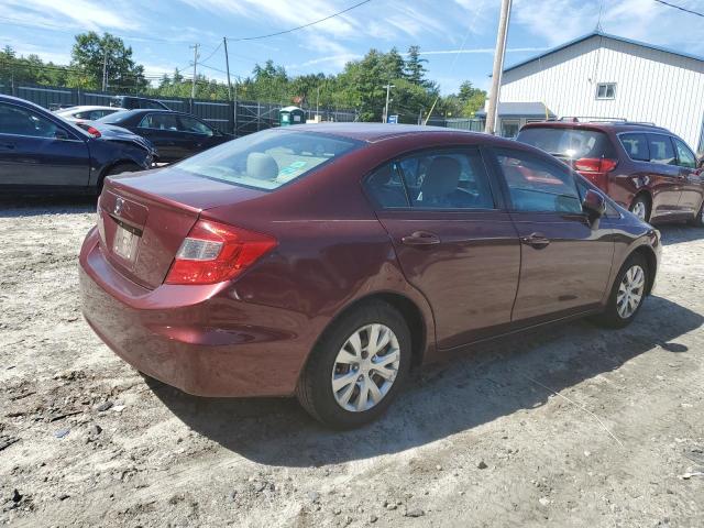 2HGFB2F57CH589133 - 2012 HONDA CIVIC LX RED photo 3