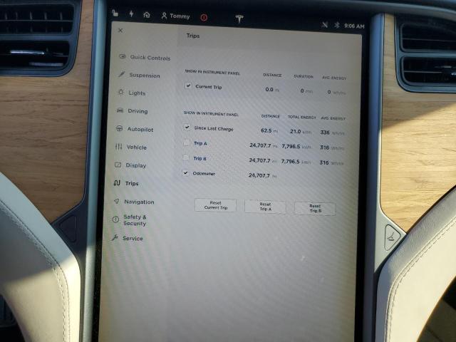 5YJSA1E20JF261458 - 2018 TESLA MODEL S Սև լուսանկար 9