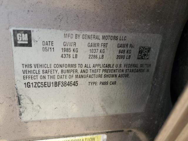 1G1ZC5EU1BF384645 - 2011 CHEVROLET MALIBU 1LT BROWN photo 12