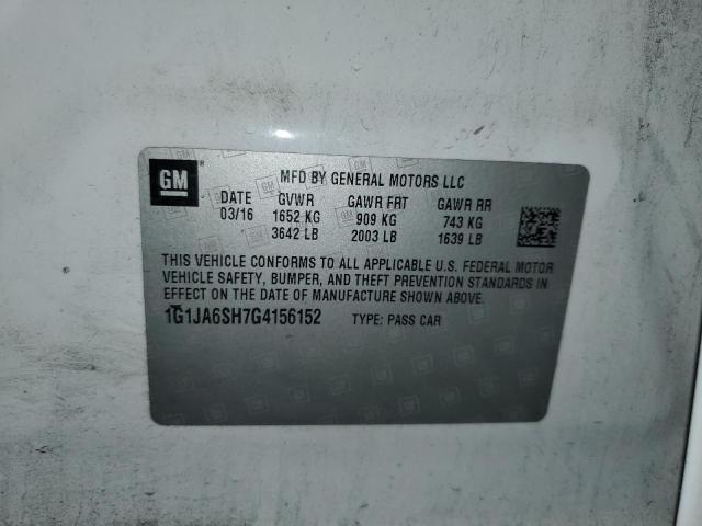 1G1JA6SH7G4156152 - 2016 CHEVROLET SONIC LS Ağ foto 13