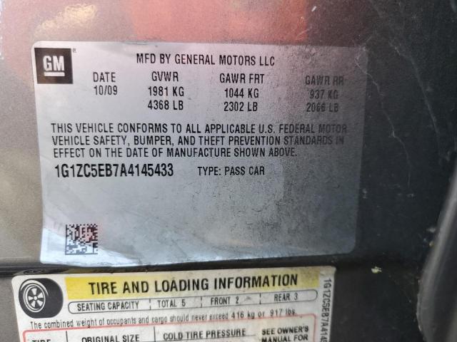 1G1ZC5EB7A4145433 - 2010 CHEVROLET MALIBU 1LT 灰色 照片 13