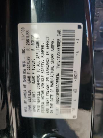 1HGCP2F89AA055934 - 2010 HONDA ACCORD EXL BLACK photo 13