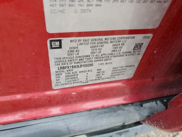 LRBFX1SA3LD155266 - 2020 BUICK ENVISION PREFERRED Qırmızı foto 13