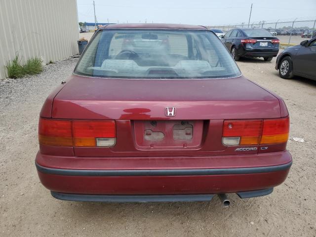 1HGCB7658PA100789 - 1993 HONDA ACCORD LX RED photo 6