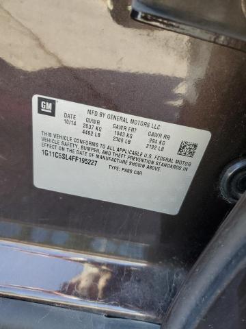 1G11C5SL4FF195227 - 2015 CHEVROLET MALIBU 1LT 棕色 照片 12