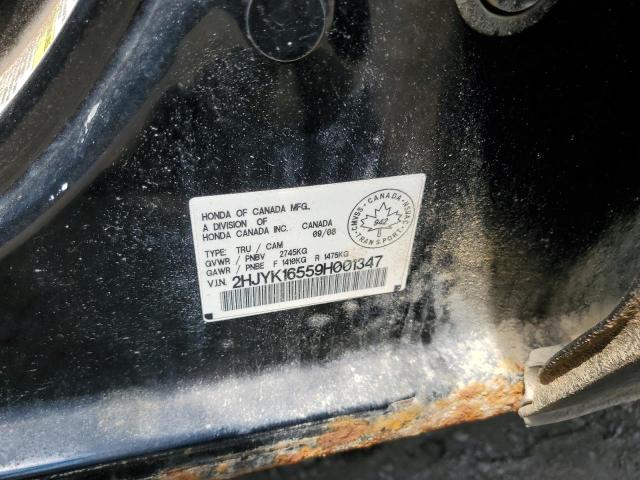 2HJYK16559H001347 - 2009 HONDA RIDGELINE RTL BLACK photo 12