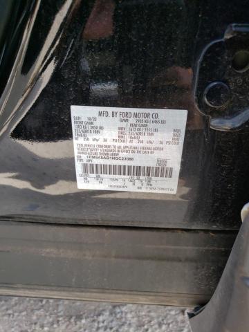 1FM5K8AB1NGC23088 - 2022 FORD EXPLORER POLICE INTERCEPTOR შავი ფოტო 12