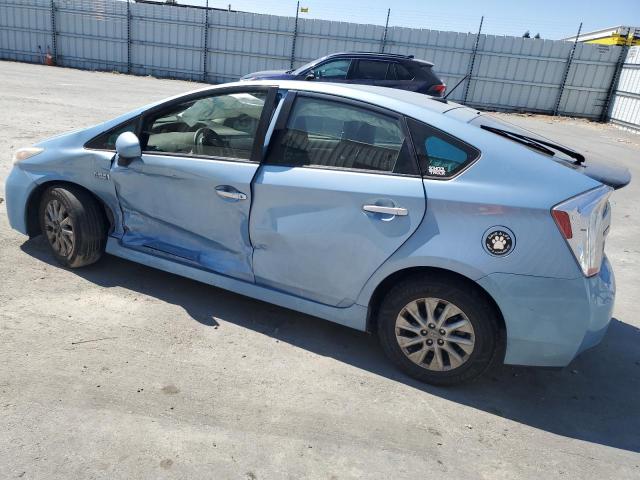 JTDKN3DPXC3019564 - 2012 TOYOTA PRIUS PLUG Bleu photo 2