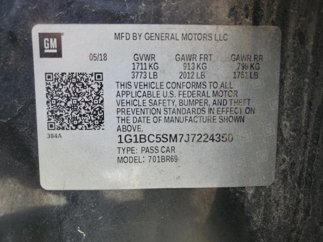 1G1BC5SM7J7224350 - 2018 CHEVROLET CRUZE LS BLACK photo 13