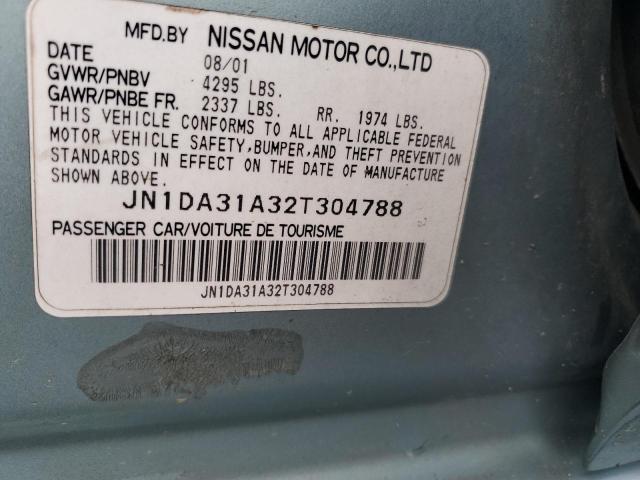 JN1DA31A32T304788 - 2002 NISSAN MAXIMA GLE TURQUOISE photo 12