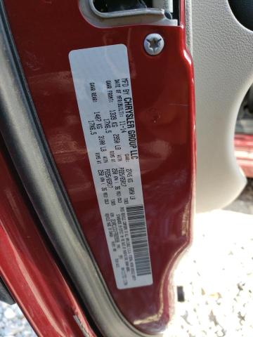 2C4RC1CG1FR629598 - 2015 CHRYSLER TOWN & COU TOURING L RED photo 13