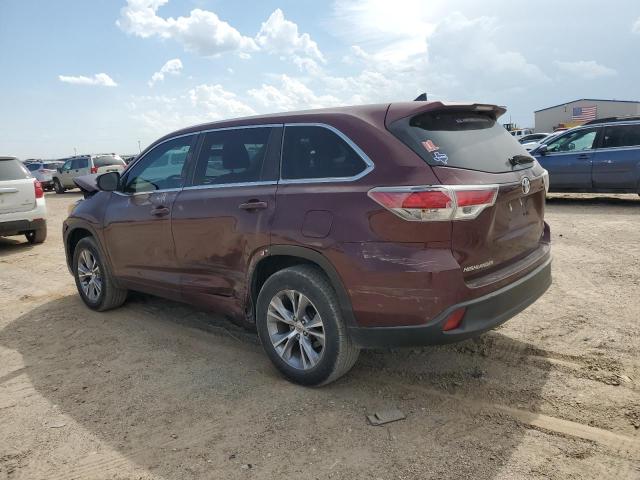 5TDZKRFH8FS118354 - 2015 TOYOTA HIGHLANDER LE BURGUNDY photo 2