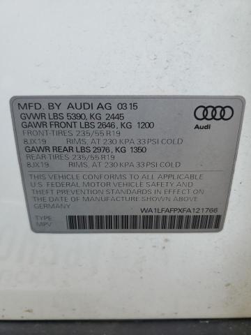 WA1LFAFPXFA121766 - 2015 AUDI Q5 PREMIUM PLUS WHITE photo 13