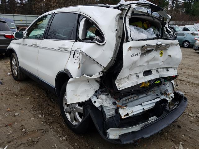 JHLRE38708C057288 - 2008 HONDA CR-V EXL WHITE photo 3