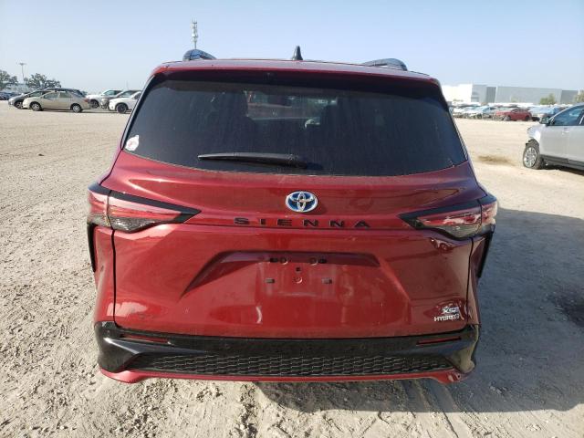 5TDXRKEC7NS125181 - 2022 TOYOTA SIENNA XSE RED photo 6