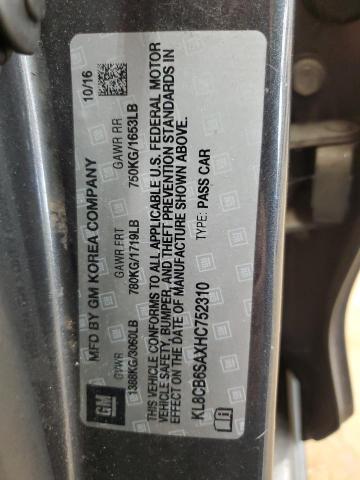 KL8CB6SAXHC752310 - 2017 CHEVROLET SPARK LS CHARCOAL photo 12