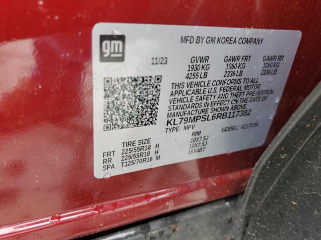 KL79MPSL6RB117382 - 2024 CHEVROLET TRAILBLAZE LT RED photo 14