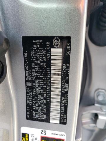 4T1G11AK5PU786944 - 2023 TOYOTA CAMRY SE NIGHT SHADE GRAY photo 12