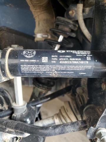 4XASEE578NA749179 - 2022 POLARIS SPORTSMAN 570 EPS 蓝色 照片 10