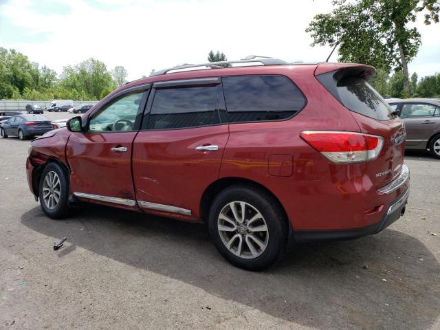 5N1AR2MM3DC645826 - 2013 NISSAN PATHFINDER S RED photo 2