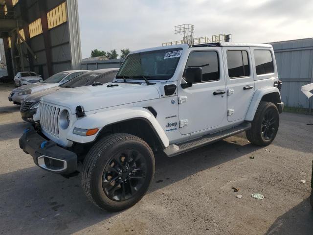 1C4JJXP6XNW178944 - 2022 JEEP WRANGLER U SAHARA 4XE WHITE photo 1