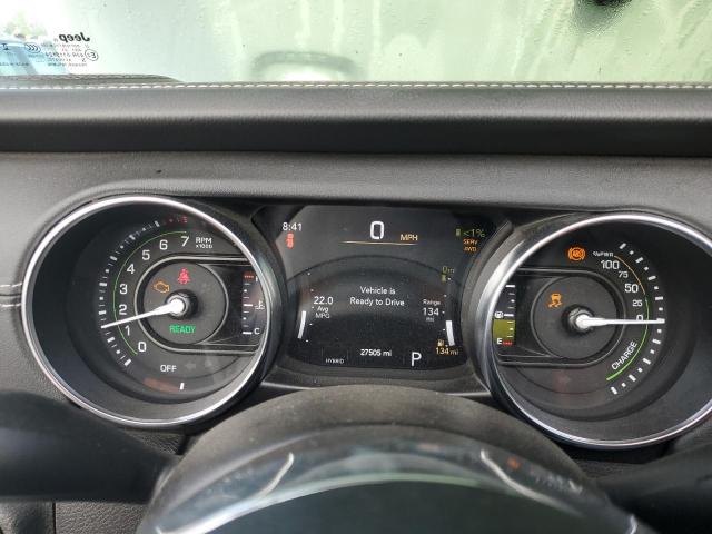 1C4JJXP6XNW178944 - 2022 JEEP WRANGLER U SAHARA 4XE WHITE photo 9