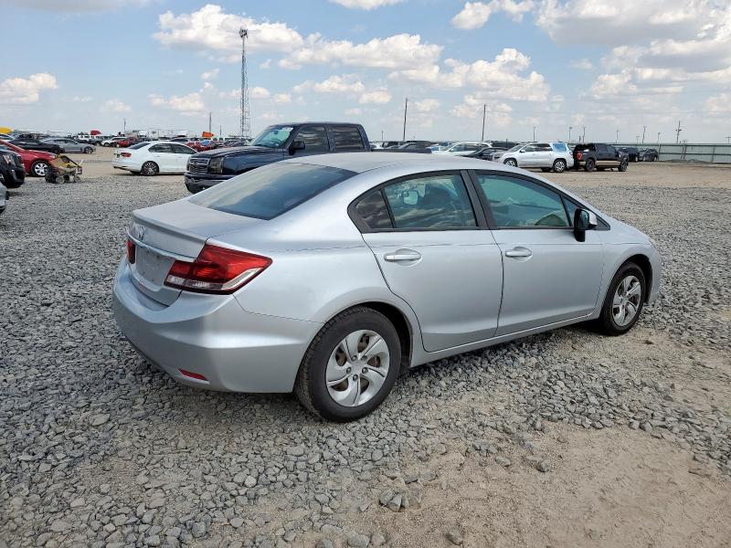 19XFB2F58DE063539 - 2013 HONDA CIVIC LX SILVER photo 3