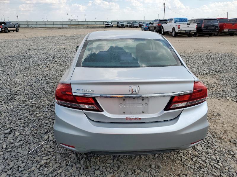 19XFB2F58DE063539 - 2013 HONDA CIVIC LX SILVER photo 6