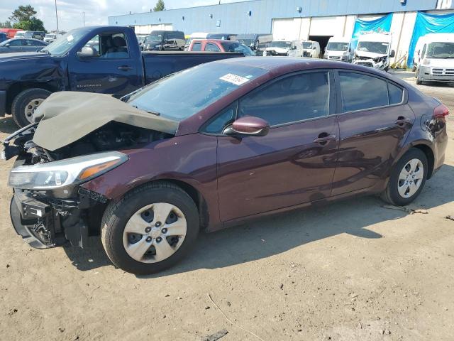 3KPFK4A77HE042532 - 2017 KIA FORTE LX BURGUNDY photo 1