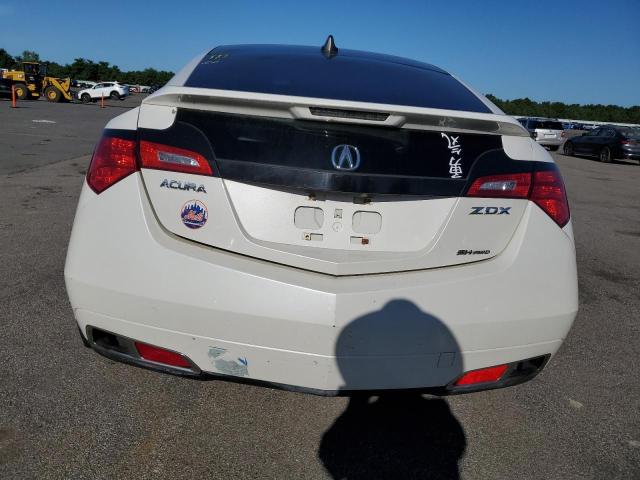 2HNYB1H61AH500719 - 2010 ACURA ZDX ADVANCE أبيض صورة 6
