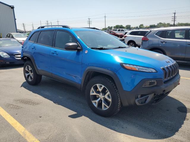 1C4PJMBSXHW595644 - 2017 JEEP CHEROKEE TRAILHAWK BLUE photo 4